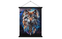Crystal Art Scroll Enchanted Wolf 40x50cm