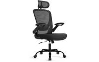 Songmics Bürostuhl schwarz mit Netzbezug