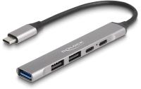 Delock USB-C Hub, Slim, 4 Port