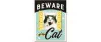 Nostalgic Art Magnet Beware of the Cat
