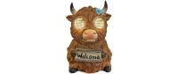 Dameco LED Solar Figur Hochlandrind Welcome