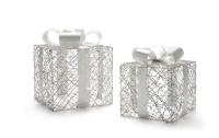 STT LED Silber Geschenkbox Set 2 Stk.