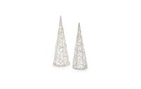 STT LED Silber Baum Set 2 Stk.