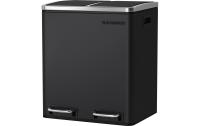 Songmics Treteimer 2x15 Liter, Schwarz