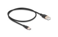 Delock USB-Kabel A-C, 0.5m, Silikon Kabel