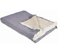 Eskimo Decke Nora 130x200 cm, Pflaume-Beige