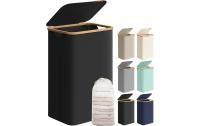 Songmics Wäschekorb Schwarz, 65 L
