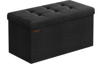 Songmics Sitztruhe Ottomane, Schwarz