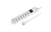 Steckdosenleiste 6xT13, mit Schalter Magnet
