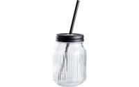 Schou Trinkglas mit Strohhalm