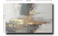 Wallxpert Bild Gold/Grau 45x70 cm