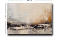 Wallxpert Bild Grau/Schwarz 70x100 cm