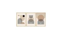 Wallxpert Arches Beige/Blau 3-teilig