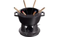 Staub Fondue Set schwarz m. 2 Griffen