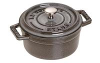 Staub Cocotte 22cm, rund, Graphit-Grau,