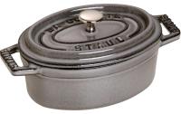 Staub Cocotte 17cm, oval, Graphit-Grau,