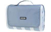 KOOR Picknickdecke Stripe check blau