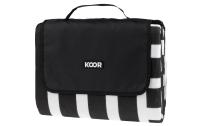 KOOR Picknickdecke Stripe check schwarz
