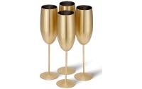 Oak&Steel Sektgläser Gold matt, 4er Set