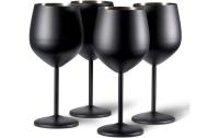 Oak&Steel Weingläser Schwarz matt, 4er Set