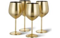 Oak&Steel Weingläser Gold matt, 4er Set