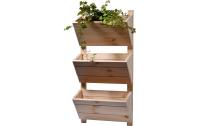 3-stufiges Wand-Pflanzbeet, natur