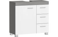 Vasagle Waschbeckenschrank, Weiss-Grau