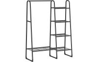 Songmics Kleiderständer mit Ablagen,Schwarz