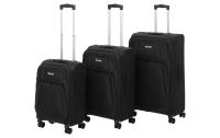 KOOR Stoffkoffer 3er Set schwarz