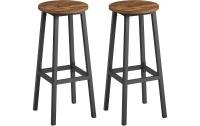 Vasagle Barhocker, 2er Set, Braun-Schwarz