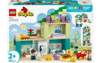 Modernes Familienhaus mit Figuren3-in-1