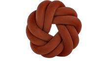 Tiseco Geknotetes Kissen 30x30x7 cm, braun