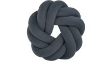 Tiseco Geknotetes Kissen 30x30x7 cm, grau
