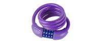 M-WAVE DS 12.10 S Spiralkabelschloss lila