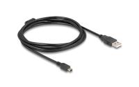 Delock USB2 Kabel A-MiniB, 1.5m, schwarz