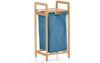 Lumaland Wäschekorb Bambus Blau