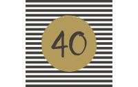 Paper+Design Servietten 40th Birthday
