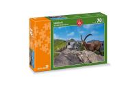 70 Teile Puzzle Steinbock auf Rotsteinpass