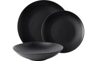 Lunasol Basic black matt Tellerset 12-tlg