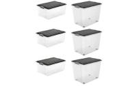 Rotho Set Aufbewahrungsboxen 6 tlg. COMPACT