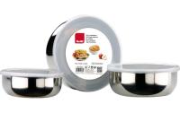 Ibili Set aus 3 Edelstahlbehältern