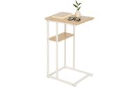 relaxdays Beistelltisch mit 2 Ablagen
