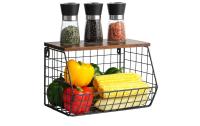 relaxdays Küchenregal mit Obstkorb