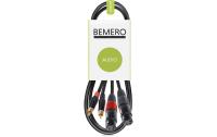 Bemero BAC2544-75BK 2x XLRf - 2x RCAm 0.75m