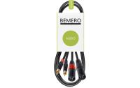 Bemero BAC2545-75BK 2x XLRm - 2x RCAm 0.75m