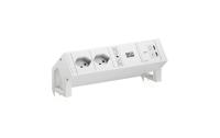 DESK2 white 2xT13 1xUSB C 45W 0,2m RAL9010