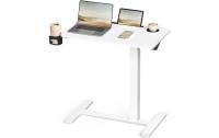 Vasagle mobiler, manueller Stehtisch weiss