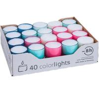 WenzelTeelichter bunteHülle,40Stk