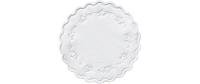 Duni Untersetzer Rund 9cm Romance weiss