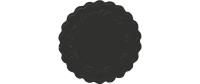Duni Untersetzer Rund 9cm Romance schwarz
